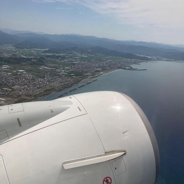 写真：飛行機から見た景色です