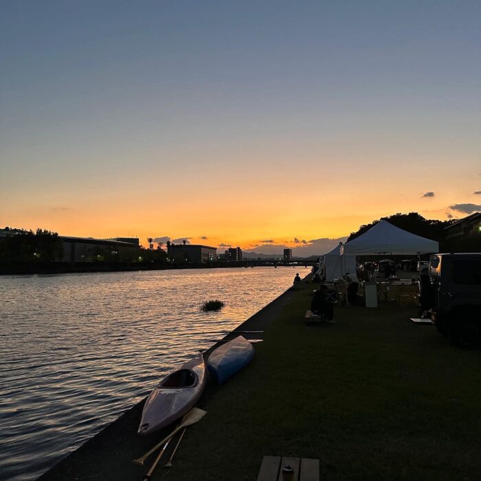 写真：夕日が綺麗でした