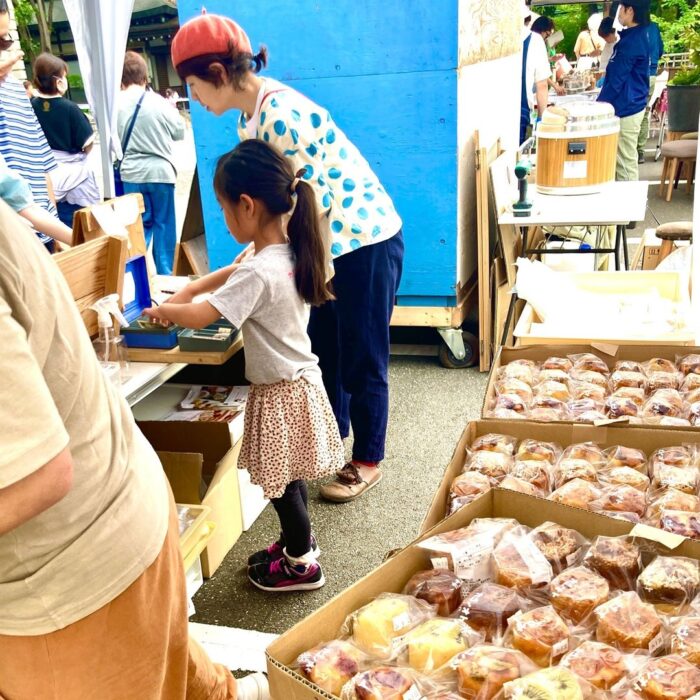 写真：娘もお手伝いしてくれています