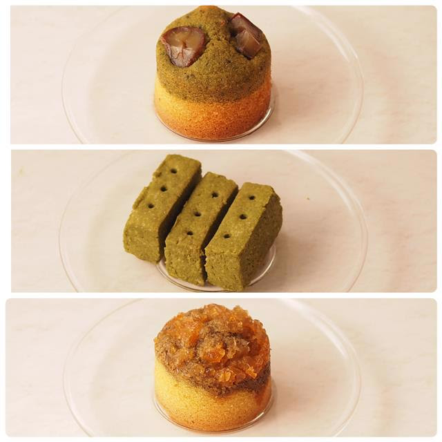 写真:限定お茶タルト&抹茶ショートブレッド&ゆず紅茶タルトです