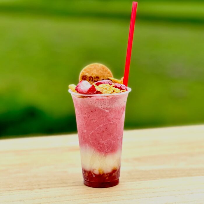 写真：いちごスムージーです