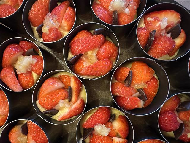 写真：いちごタルトです